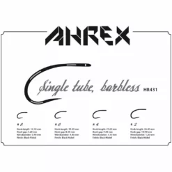 Ahrex HR431 Barbless Home Run Tube Single Hook Hooks