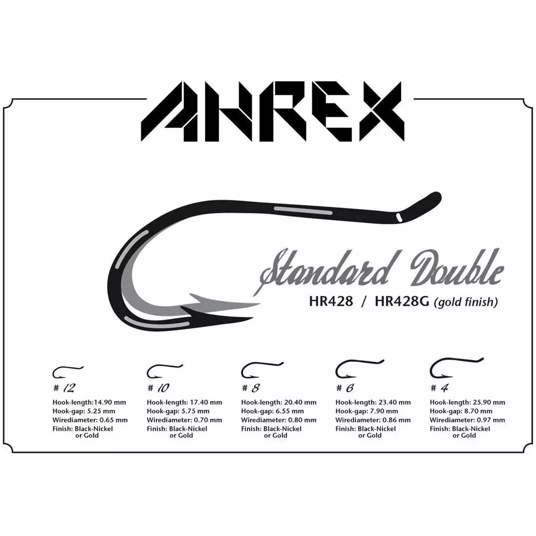 Hooks Ahrex HR428 Home Run Tying Double Hook 2 Hooks Ahrex HR428 Home Run Tying Double Hook