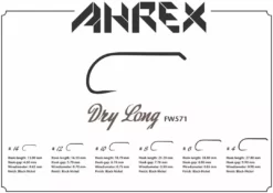 Ahrex FW571 Long Dry Fly Barbless Hook Hooks