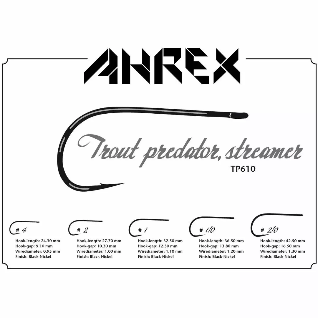 Hooks Ahrex TP610 Trout Predator Streamer Hook 2 Hooks Ahrex TP610 Trout Predator Streamer Hook