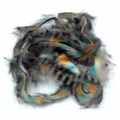 Hareline Black Barred Groovy Bunny Strips Fly Tying Materials