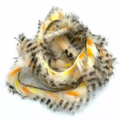 Hareline Black Barred Groovy Bunny Strips Fly Tying Materials