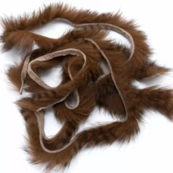 Hareline Black Barred Rabbit Strips Fly Tying Materials