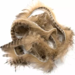 Hareline Black Barred Rabbit Strips Fly Tying Materials