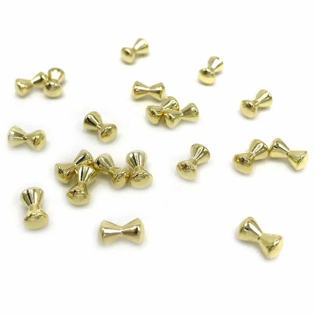 Hareline Brass Dumbbell Eyes Fly Tying Materials 4 Hareline Brass Dumbbell Eyes Fly Tying Materials