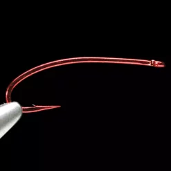 Daiichi 1273 Curved Nymph Hook - Red
