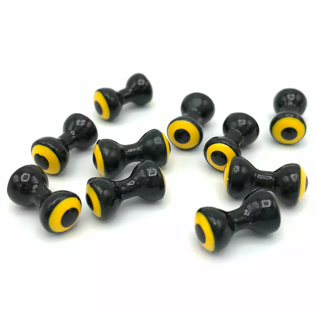 Hareline Double Pupil Lead Eyes 6 Hareline Double Pupil Lead Eyes