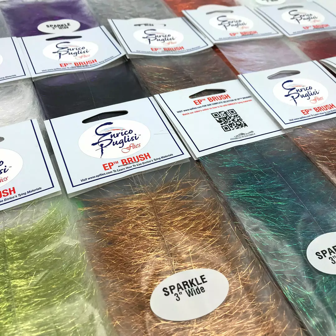Enrico Puglisi Fly Tying Materials EP Sparkle Brush 3" Wide 1 Enrico Puglisi Fly Tying Materials EP Sparkle Brush 3" Wide
