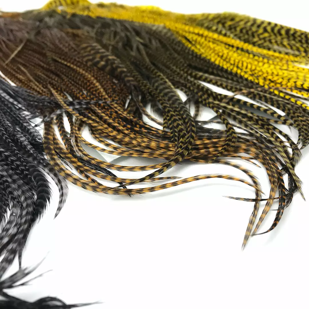 Fly Tying Materials Keough Grizzly Half Saddle 2 Fly Tying Materials Keough Grizzly Half Saddle