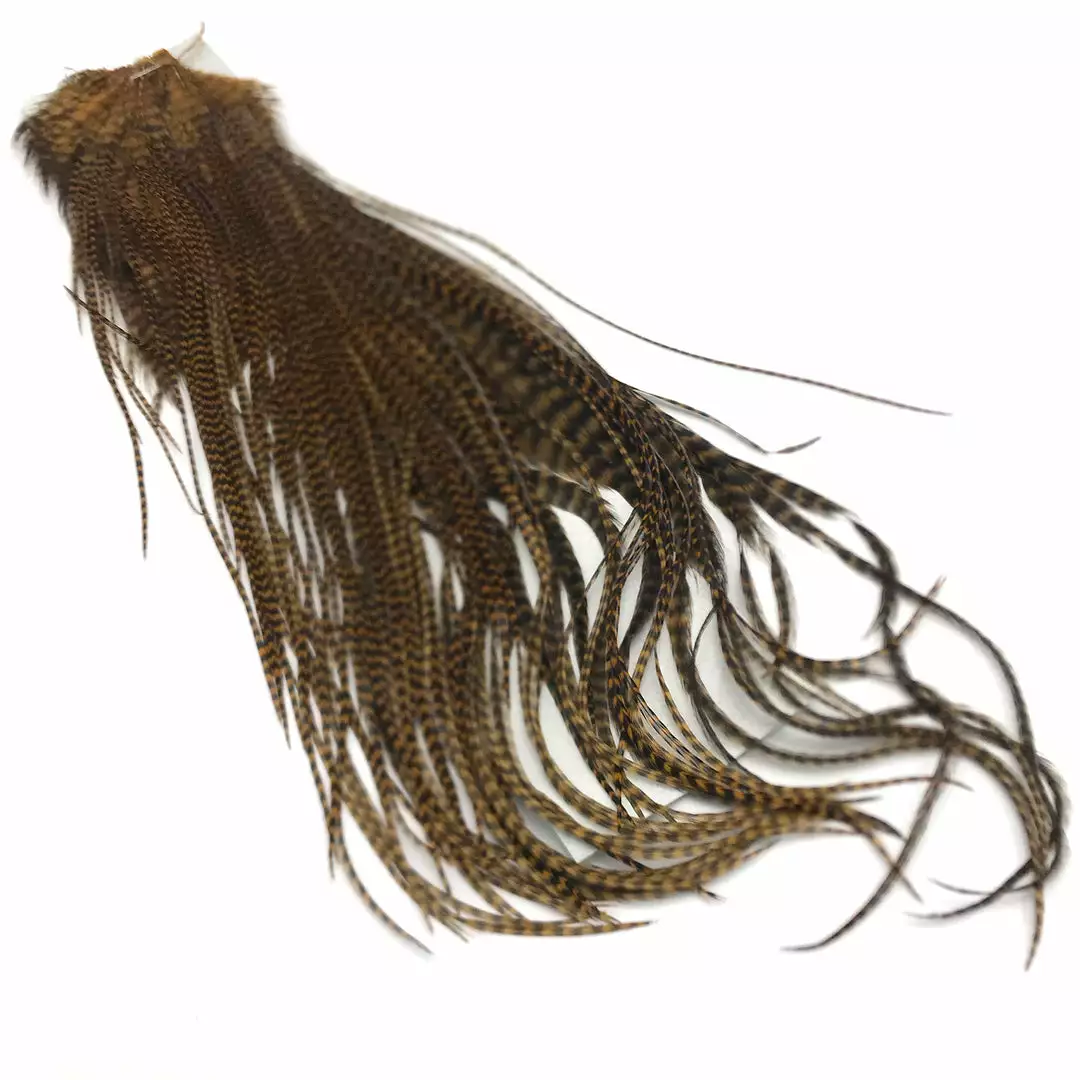 Fly Tying Materials Keough Grizzly Half Saddle 5 Fly Tying Materials Keough Grizzly Half Saddle