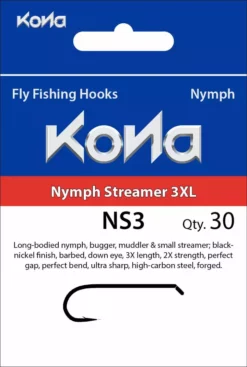 Hooks Kona NS3 Nymph Streamer 3XL Hook