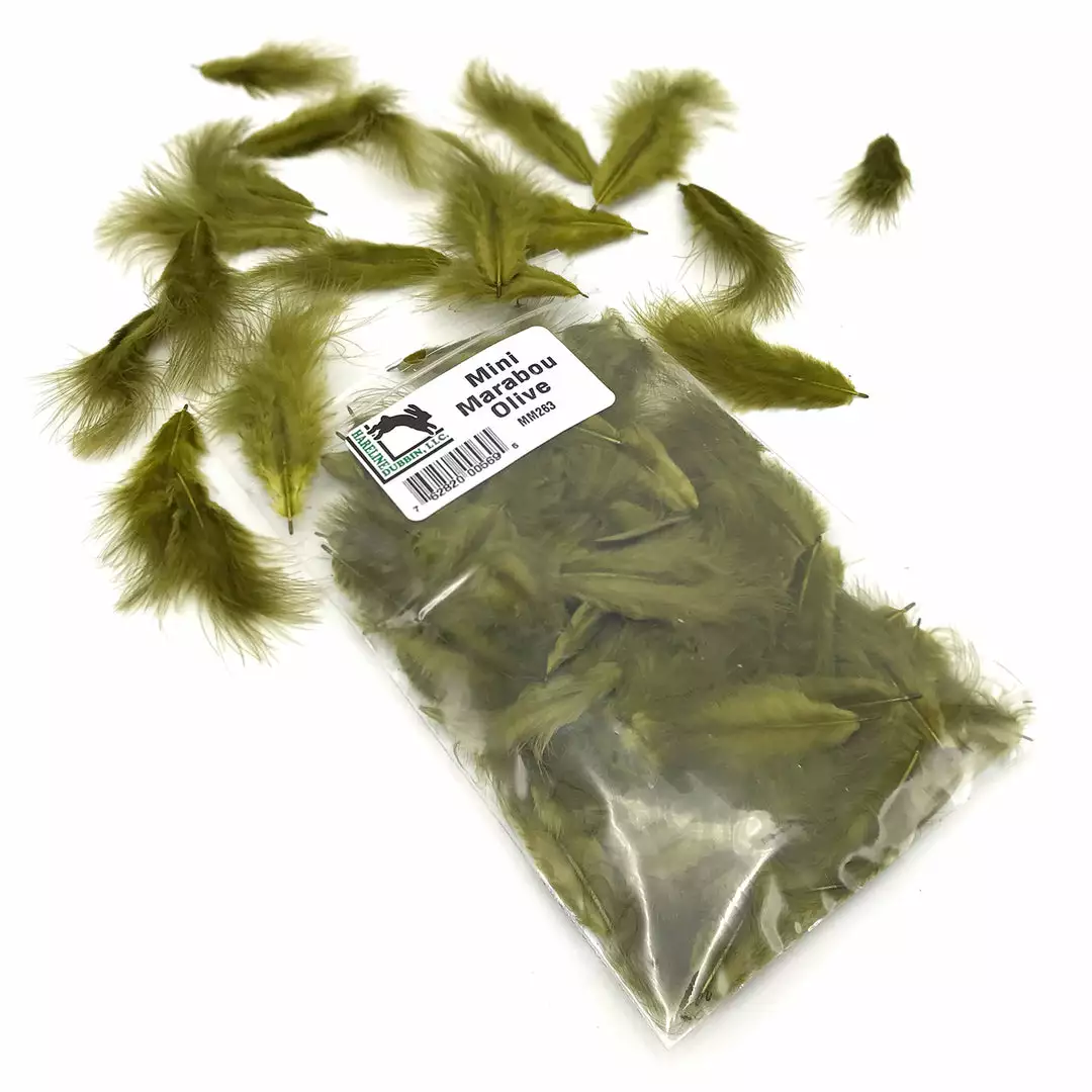 Hareline Mini Marabou Feathers Fly Tying Materials 7 Hareline Mini Marabou Feathers Fly Tying Materials
