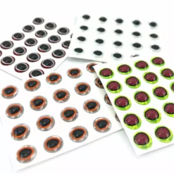 Hareline Fly Tying Materials Oval Pupil 3D Adhesive Eyes