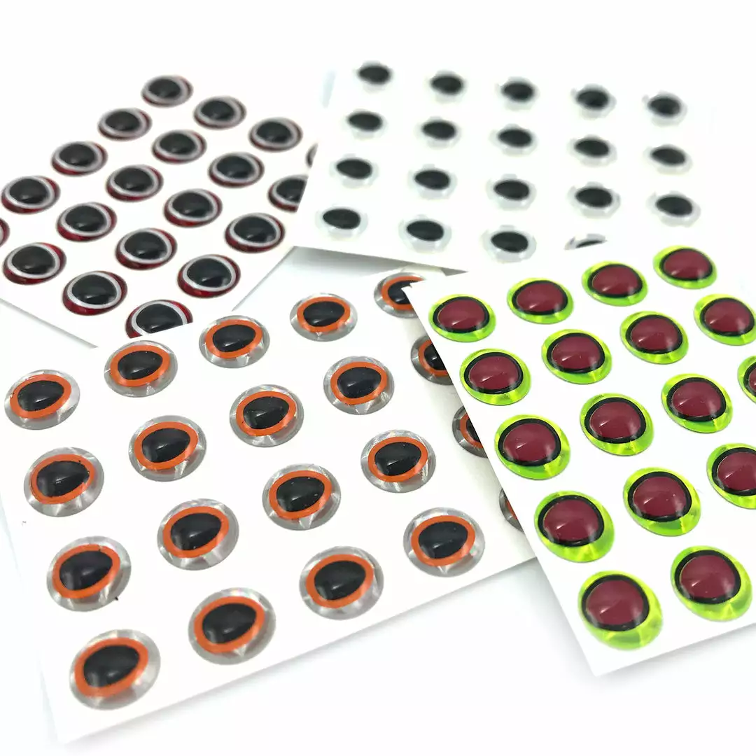 Hareline Fly Tying Materials Oval Pupil 3D Adhesive Eyes 1 Hareline Fly Tying Materials Oval Pupil 3D Adhesive Eyes