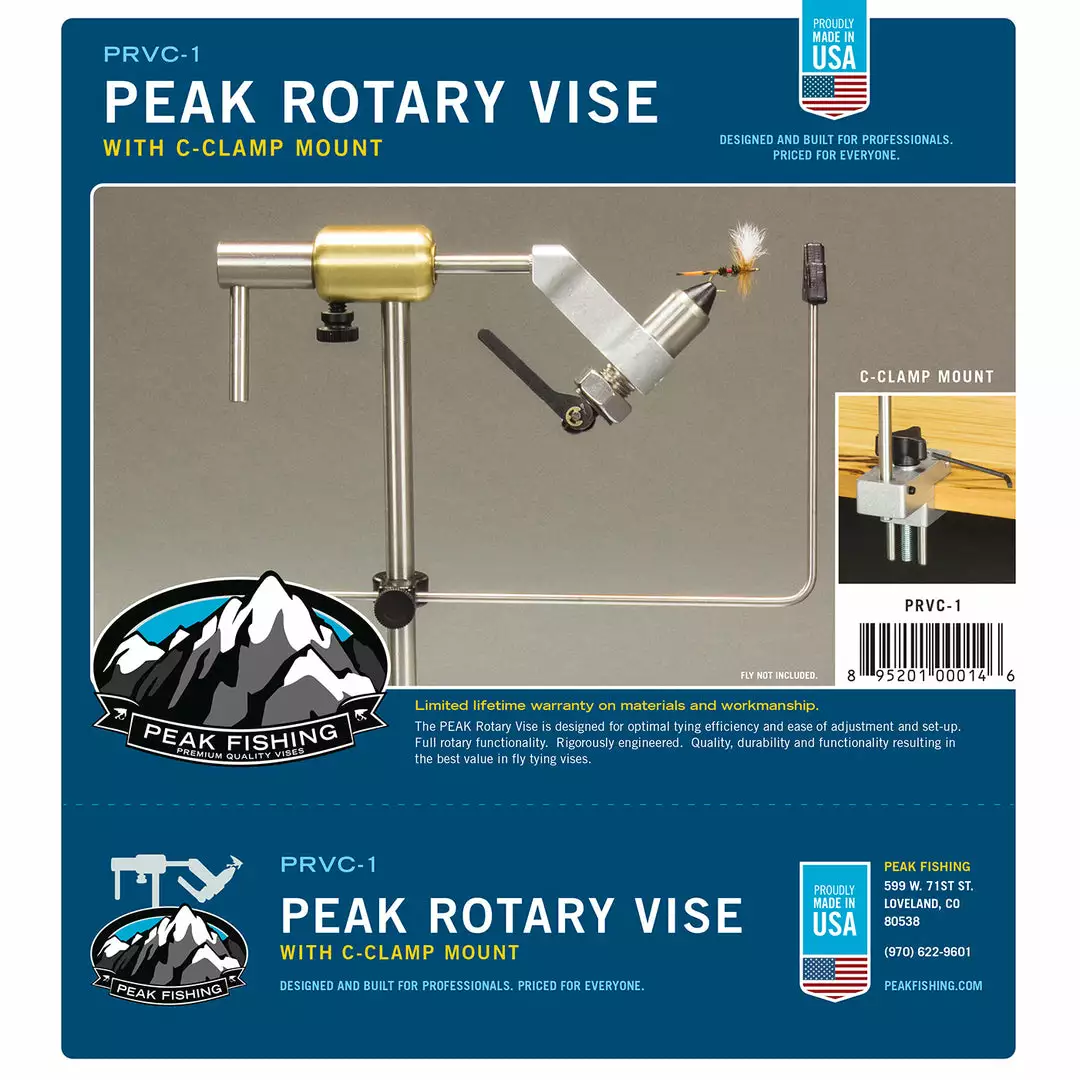 Peak Fishing Peak Rotary Vise With C-Clamp Mount 3 Peak Fishing Peak Rotary Vise With C-Clamp Mount