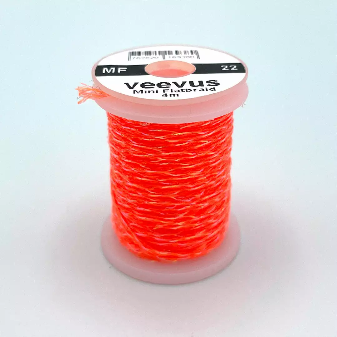 Veevus Mini Flat Braid Fly Tying Materials 10 Veevus Mini Flat Braid Fly Tying Materials